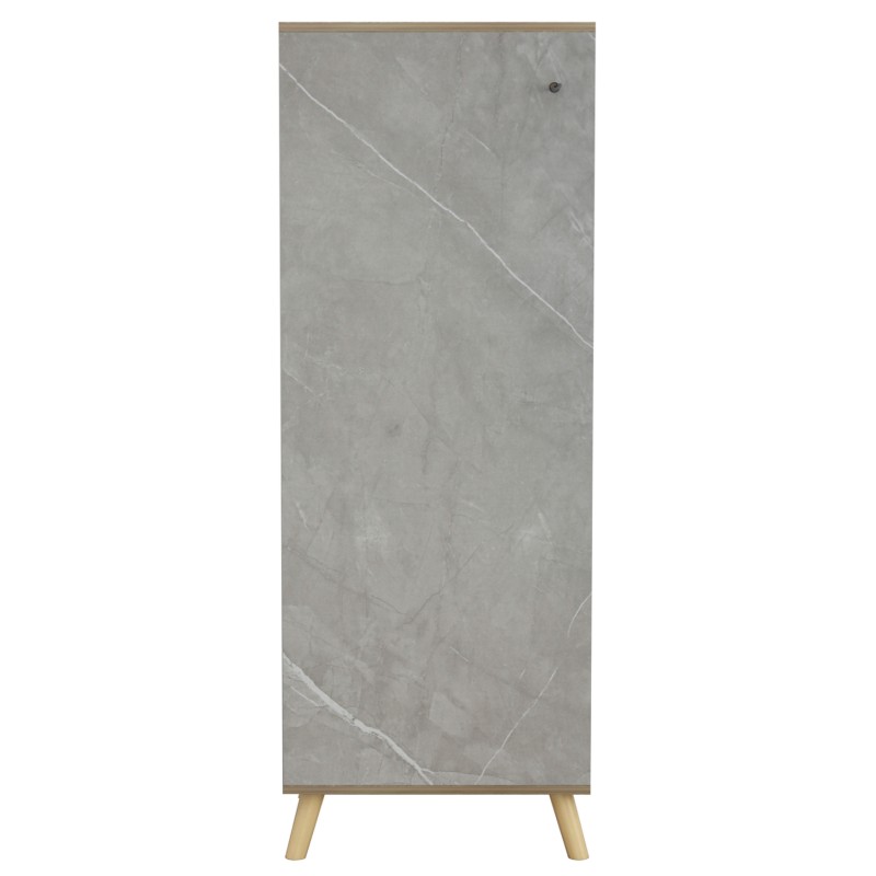 SHOE CABINET ALVARO FK8954.11 MELAMINE IN SONAMA-STONE TEXTURE 50Χ38Χ135Hcm. SHOE CABINET ALVARO FK8954.11 MELAMINE IN SONAMA-STONE TEXTURE 50Χ38Χ135Hcm.