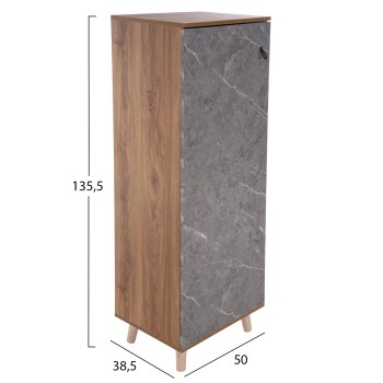 SHOE CABINET ALVARO FK8954.12 MELAMINE IN SONAMA-STONE TEXTURE 50Χ38Χ135Hcm. SHOE CABINET ALVARO FK8954.12 MELAMINE IN SONAMA-STONE TEXTURE 50Χ38Χ135Hcm.