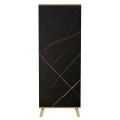 SHOE CABINET ALVARO FK8954.13 MELAMINE IN SONAMA-BLACK MARBLE 50Χ38Χ135Hcm. SHOE CABINET ALVARO FK8954.13 MELAMINE IN SONAMA-BLACK MARBLE 50Χ38Χ135Hcm.