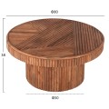 COFFEE TABLE ROUND RANNE FK9694 SOLID ACACIA WOOD IN NATURAL COLOR Φ80x38Hcm. COFFEE TABLE ROUND RANNE FK9694 SOLID ACACIA WOOD IN NATURAL COLOR Φ80x38Hcm.