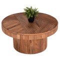 COFFEE TABLE ROUND RANNE FK9694 SOLID ACACIA WOOD IN NATURAL COLOR Φ80x38Hcm. COFFEE TABLE ROUND RANNE FK9694 SOLID ACACIA WOOD IN NATURAL COLOR Φ80x38Hcm.