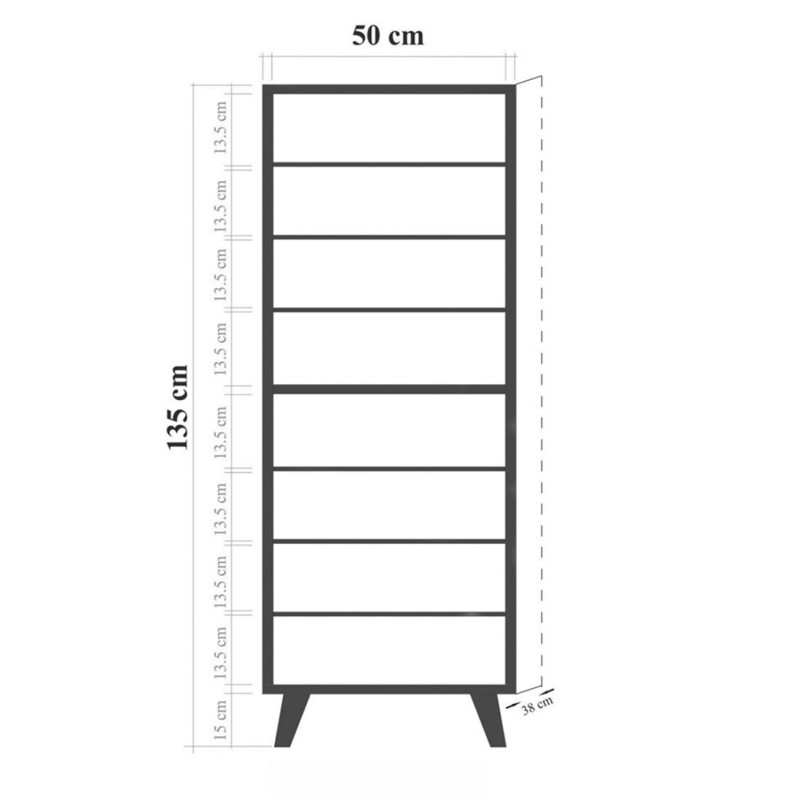 SHOE CABINET ALVARO FK8954.14 MELAMINE IN SONAMA-STONE TEXTURE 50Χ38Χ135Hcm. SHOE CABINET ALVARO FK8954.14 MELAMINE IN SONAMA-STONE TEXTURE 50Χ38Χ135Hcm.