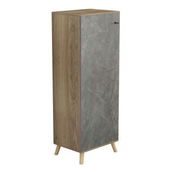 SHOE CABINET ALVARO FK8954.14 MELAMINE IN SONAMA-STONE TEXTURE 50Χ38Χ135Hcm.