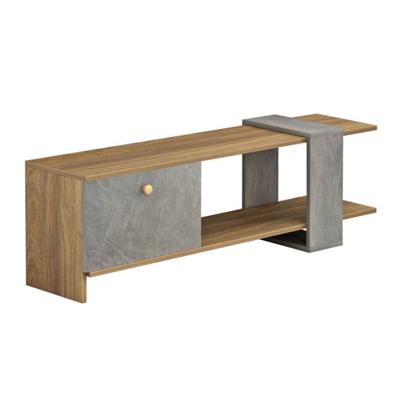TV FURNITURE HENRIETTE FK8900.13 MELAMINE IN WALNUT-STONE TEXTURE 120x28.5x39Hcm. TV FURNITURE HENRIETTE FK8900.13 MELAMINE IN WALNUT-STONE TEXTURE 120x28.5x39Hcm.