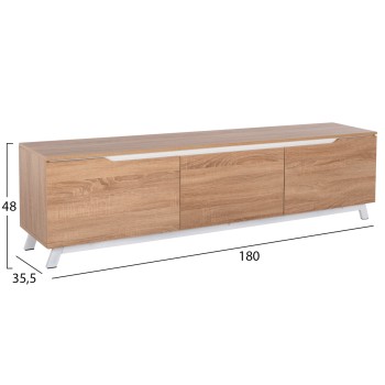 TV FURNITURE KIMIA FK8902.13 MELAMINE SONAMA-WHITE 180Χ35Χ48,5Hcm. TV FURNITURE KIMIA FK8902.13 MELAMINE SONAMA-WHITE 180Χ35Χ48,5Hcm.