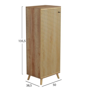 SHOE CABINET ALVARO FK8954.16 MELAMINE IN NATURAL WOOD COLOR 50Χ38Χ135Hcm. SHOE CABINET ALVARO FK8954.16 MELAMINE IN NATURAL WOOD COLOR 50Χ38Χ135Hcm.