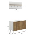 ENTRYWAY FURNITURE SET DELPHINE FK8876.11 MELAMINE IN WHITE-NATURAL WOOD 80x31,3x41,5Hcm. ENTRYWAY FURNITURE SET DELPHINE FK8876.11 MELAMINE IN WHITE-NATURAL WOOD 80x31,3x41,5Hcm.