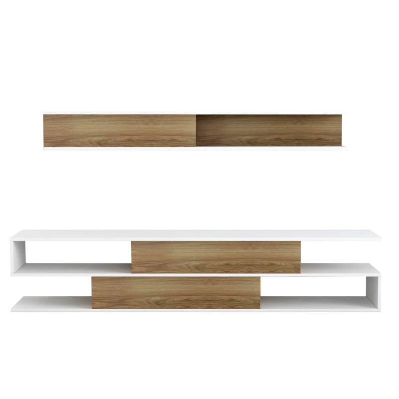 TV FURNITURE SET BIRGITTA FK8903.11 MELAMINE IN NATURAL-WHITE 181x31,5x39,6Hcm. TV FURNITURE SET BIRGITTA FK8903.11 MELAMINE IN NATURAL-WHITE 181x31,5x39,6Hcm.