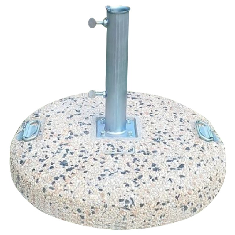 PREMIUM UMBRELLA BASE FK5476.50P CONCRETE MOSAIC 50KG WITH HANDLES AND GALVANISED TUBE Φ62mm PREMIUM UMBRELLA BASE FK5476.50P CONCRETE MOSAIC 50KG WITH HANDLES AND GALVANISED TUBE Φ62mm