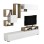 TV FURNITURE SET DONOVAN FK8944.11 MELAMINE IN NATURAL-WHITE 210x35,8x46,8Hcm.
