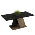 COFFEE TABLE DILE FK9528.03 MELAMINE IN NATURAL-BLACK MARBLE 110x55x47Hcm.