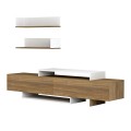 TV FURNITURE SET EDUARDO FK8909.11 MELAMINE IN NATURAL-WHITE 180x29,5x45Hcm. TV FURNITURE SET EDUARDO FK8909.11 MELAMINE IN NATURAL-WHITE 180x29,5x45Hcm.