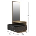 ENTRYWAY FURNITURE (WALL) WITH MIRROR MEARA FK8984.13 MELAMINE IN NATURAL-BLACK MARBLE 49,1x31,3x90Hcm. ENTRYWAY FURNITURE (WALL) WITH MIRROR MEARA FK8984.13 MELAMINE IN NATURAL-BLACK MARBLE 49,1x31,3x90Hcm.