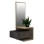 ENTRYWAY FURNITURE (WALL) WITH MIRROR MEARA FK8984.13 MELAMINE IN NATURAL-BLACK MARBLE 49,1x31,3x90Hcm.