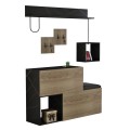 ENTRYWAY FURNITURE SET CERB FK8957.12 MELAMINE IN NATURAL-BLACK MARBLE 120x20x72Hcm. ENTRYWAY FURNITURE SET CERB FK8957.12 MELAMINE IN NATURAL-BLACK MARBLE 120x20x72Hcm.