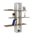 WALL SHELVES DOMINIC FK8976.11 MELAMINE IN NATURAL-WHITE 96x19,5x101Hcm. WALL SHELVES DOMINIC FK8976.11 MELAMINE IN NATURAL-WHITE 96x19,5x101Hcm.