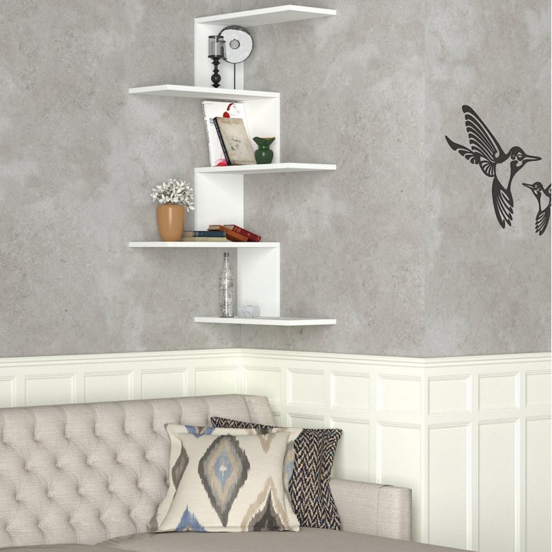WALL SHELVES RORY FK8931.11 MELAMINE IN WHITE 22x51,5x109Hcm. WALL SHELVES RORY FK8931.11 MELAMINE IN WHITE 22x51,5x109Hcm.