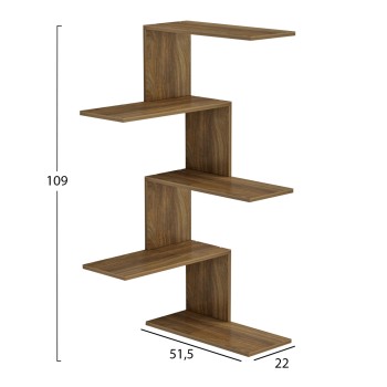 WALL SHELVES RORY FK8931.12 MELAMINE IN NATURAL 22x51,5x109Hcm. WALL SHELVES RORY FK8931.12 MELAMINE IN NATURAL 22x51,5x109Hcm.