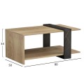 COFFEE TABLE WILMA FK8950.12 MELAMINE IN NATURAL-BLACK MARBLE 80Χ50Χ35Hcm. COFFEE TABLE WILMA FK8950.12 MELAMINE IN NATURAL-BLACK MARBLE 80Χ50Χ35Hcm.