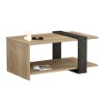 COFFEE TABLE WILMA FK8950.12 MELAMINE IN NATURAL-BLACK MARBLE 80Χ50Χ35Hcm. COFFEE TABLE WILMA FK8950.12 MELAMINE IN NATURAL-BLACK MARBLE 80Χ50Χ35Hcm.