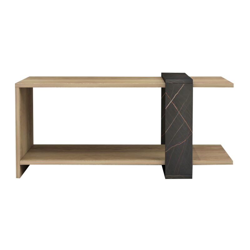 COFFEE TABLE WILMA FK8950.12 MELAMINE IN NATURAL-BLACK MARBLE 80Χ50Χ35Hcm. COFFEE TABLE WILMA FK8950.12 MELAMINE IN NATURAL-BLACK MARBLE 80Χ50Χ35Hcm.