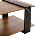 COFFEE TABLE WILMA FK8950.12 MELAMINE IN NATURAL-BLACK MARBLE 80Χ50Χ35Hcm. COFFEE TABLE WILMA FK8950.12 MELAMINE IN NATURAL-BLACK MARBLE 80Χ50Χ35Hcm.