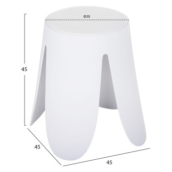 STOOL DENTY FK9619.01 POLYPROPYLENE IN WHITE-PU SEAT IN WHITE Φ30x45Hcm. STOOL DENTY FK9619.01 POLYPROPYLENE IN WHITE-PU SEAT IN WHITE Φ30x45Hcm.
