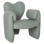 DINING ARMCHAIR HARTT FK9777.07 PISTACHIO GREEN TEDDY FABRIC 84x74x87Hcm.