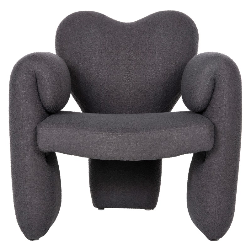DINING ARMCHAIR HARTT FK9777.01 GREY TEDDY FABRIC 84x74x87Hcm.