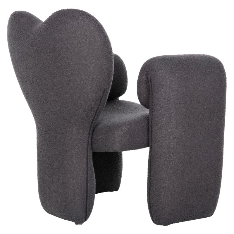 DINING ARMCHAIR HARTT FK9777.01 GREY TEDDY FABRIC 84x74x87Hcm.