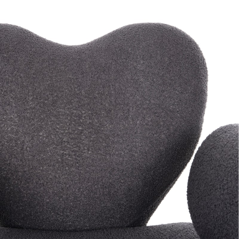 DINING ARMCHAIR HARTT FK9777.01 GREY TEDDY FABRIC 84x74x87Hcm.