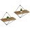 WALL SHELVES 2PCS SET ZANNARD FK8929.11 BLACK METAL-MELAMINE IN NATURAL 30x14x30Hcm.