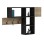 ENTRYWAY HANGER WITH SHELVES HARLAN FK8973.13 MELAMINE IN NATURAL-BLACK MARBLE 99,5x15x61Hcm.