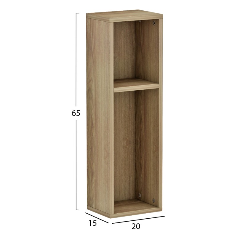 WALL BEDSIDE STAND BONEN FK9070.11 MELAMINE IN NATURAL 20x15x65Hcm. WALL BEDSIDE STAND BONEN FK9070.11 MELAMINE IN NATURAL 20x15x65Hcm.