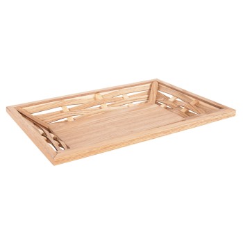 SERVING TRAY RECTANGULAR FK4228 FIR WOOD & MDF 51x32x5,5Hcm.