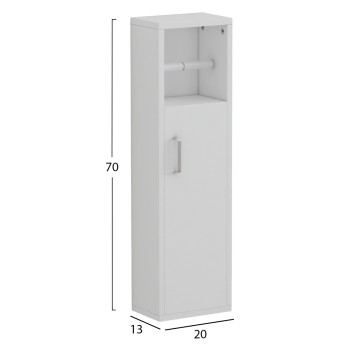 BATHROOM CABINET DAMIEN FK9025.12 MELAMINE IN WHITE COLOR 20x13x70Hcm.