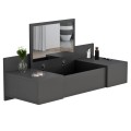 WALL MOUNTED DRESSING TABLE LINDE FK8960.12 MELAMINE IN ANTHRACITE 100x39x33Hcm. WALL MOUNTED DRESSING TABLE LINDE FK8960.12 MELAMINE IN ANTHRACITE 100x39x33Hcm.