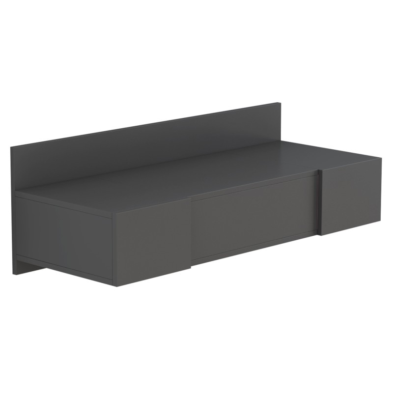 WALL MOUNTED DRESSING TABLE LINDE FK8960.12 MELAMINE IN ANTHRACITE 100x39x33Hcm. WALL MOUNTED DRESSING TABLE LINDE FK8960.12 MELAMINE IN ANTHRACITE 100x39x33Hcm.