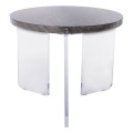 COFFEE TABLE ACRYCON FK9780.01 MDF WITH WATER REPELLANT TOP-ACRYLIC LEGS Φ64x51Hcm.