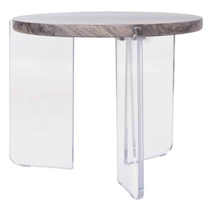 COFFEE TABLE ACRYCON FK9780.01 MDF WITH WATER REPELLANT TOP-ACRYLIC LEGS Φ64x51Hcm.