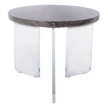 COFFEE TABLE ACRYCON FK9780.01 MDF WITH WATER REPELLANT TOP-ACRYLIC LEGS Φ64x51Hcm.