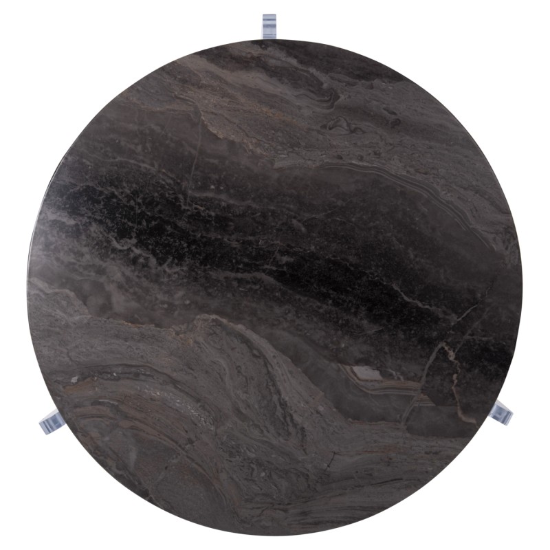 COFFEE TABLE ACRYCON FK9780.01 MDF WITH WATER REPELLANT TOP-ACRYLIC LEGS Φ64x51Hcm.