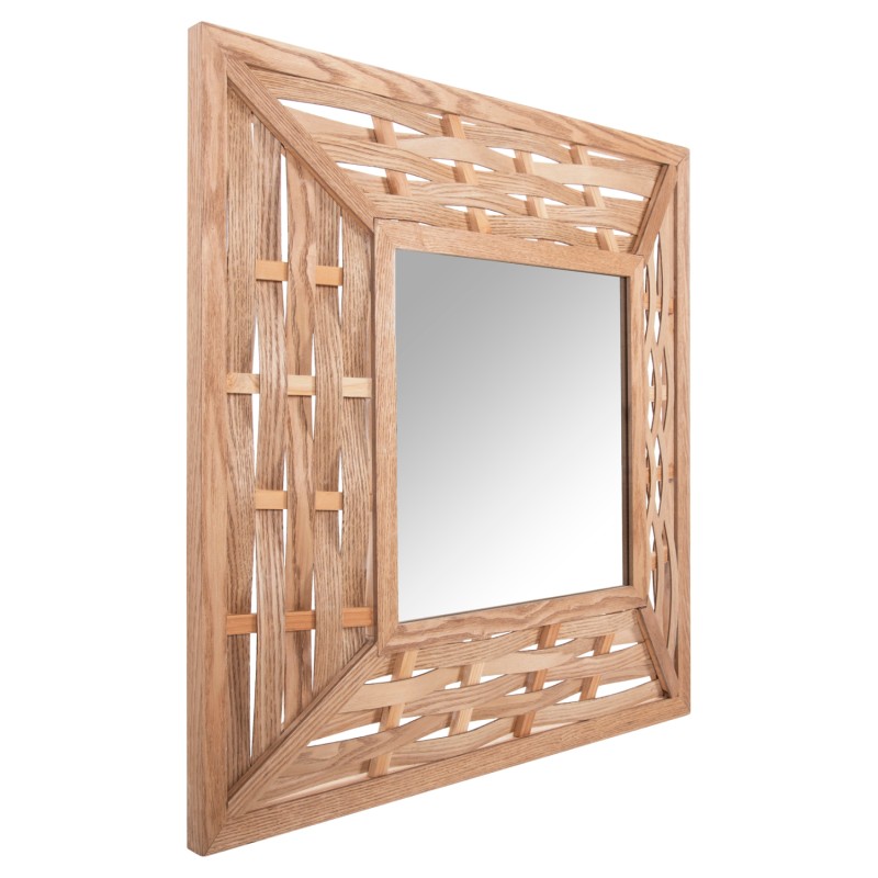 WALL MIRROR SQUARE FK4226 BAMBOO IN OAK COLOR 71x7x71cm. WALL MIRROR SQUARE FK4226 BAMBOO IN OAK COLOR 71x7x71cm.