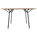 DINING TABLE SQUARE TRENK FK9614.01 MDF WITH OAK VENEER IN NATURAL-BLACK METAL LEGS 120x120x75Hcm.