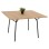 DINING TABLE SQUARE TRENK FK9614.01 MDF WITH OAK VENEER IN NATURAL-BLACK METAL LEGS 120x120x75Hcm.