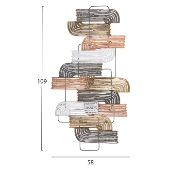 WALL DECORATION FK4206 METAL IN VARIOUS COLORS 58x4x109cm. WALL DECORATION FK4206 METAL IN VARIOUS COLORS 58x4x109cm.