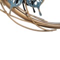 WALL CLOCK ROUND FK4213 METAL IN GOLD-GREEN-BLUE 62x6,5x56Hcm. WALL CLOCK ROUND FK4213 METAL IN GOLD-GREEN-BLUE 62x6,5x56Hcm.