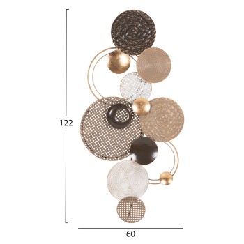 WALL DECOR FK4215 METAL IN EARTH SUBTLE COLORS 60x5x122 cm. WALL DECOR FK4215 METAL IN EARTH SUBTLE COLORS 60x5x122 cm.