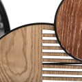 WALL MIRROR ROUND DAVION FK4217 MDF-BLACK METAL 123x5x63Hcm. WALL MIRROR ROUND DAVION FK4217 MDF-BLACK METAL 123x5x63Hcm.