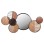 WALL MIRROR ROUND DAVION FK4217 MDF-BLACK METAL 123x5x63Hcm.